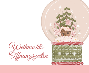 Öffnungszeiten zum Ende des Jahres